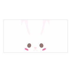 Rabbit Cute Animal White Satin Shawl