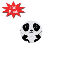 Bear Panda Bear Panda Animals 1  Mini Buttons (100 Pack)  by Nexatart