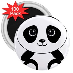 Bear Panda Bear Panda Animals 3  Magnets (100 Pack) by Nexatart