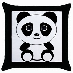 Bear Panda Bear Panda Animals Throw Pillow Case (black) by Nexatart