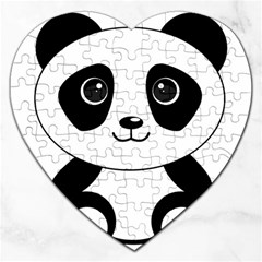 Bear Panda Bear Panda Animals Jigsaw Puzzle (heart) by Nexatart