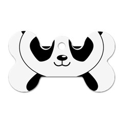 Bear Panda Bear Panda Animals Dog Tag Bone (one Side) by Nexatart