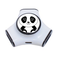 Bear Panda Bear Panda Animals 3-port Usb Hub by Nexatart