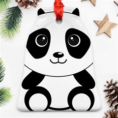 Bear Panda Bear Panda Animals Bell Ornament (two Sides) by Nexatart