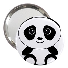 Bear Panda Bear Panda Animals 3  Handbag Mirrors by Nexatart