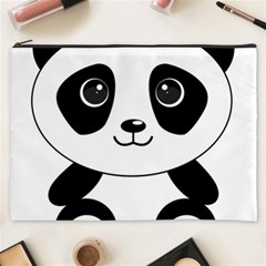 Bear Panda Bear Panda Animals Cosmetic Bag (xxxl)  by Nexatart