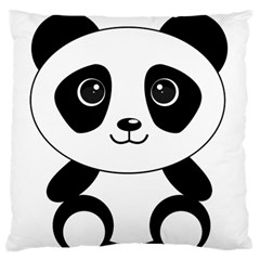 Bear Panda Bear Panda Animals Large Flano Cushion Case (one Side) by Nexatart