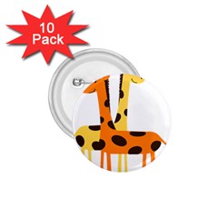 Giraffe Africa Safari Wildlife 1 75  Buttons (10 Pack) by Nexatart