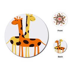 Giraffe Africa Safari Wildlife Playing Cards (round)  by Nexatart