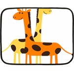 Giraffe Africa Safari Wildlife Fleece Blanket (Mini) 35 x27  Blanket