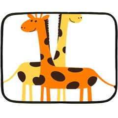 Giraffe Africa Safari Wildlife Double Sided Fleece Blanket (mini)  by Nexatart