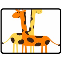 Giraffe Africa Safari Wildlife Fleece Blanket (large)  by Nexatart