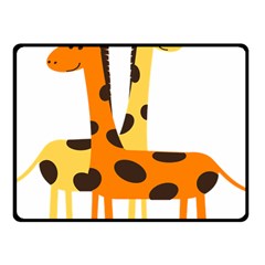 Giraffe Africa Safari Wildlife Fleece Blanket (small) by Nexatart