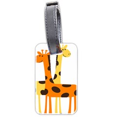 Giraffe Africa Safari Wildlife Luggage Tags (two Sides) by Nexatart