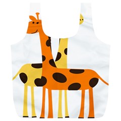 Giraffe Africa Safari Wildlife Full Print Recycle Bags (l)  by Nexatart