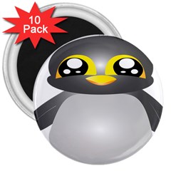 Cute Penguin Animal 3  Magnets (10 Pack)  by Nexatart