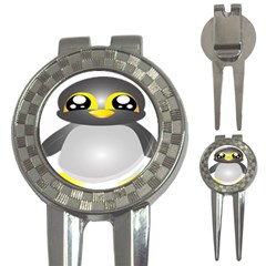 Cute Penguin Animal 3-in-1 Golf Divots by Nexatart