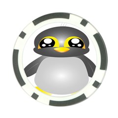 Cute Penguin Animal Poker Chip Card Guard