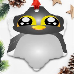 Cute Penguin Animal Ornament (snowflake) by Nexatart