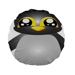 Cute Penguin Animal Standard 15  Premium Round Cushions by Nexatart