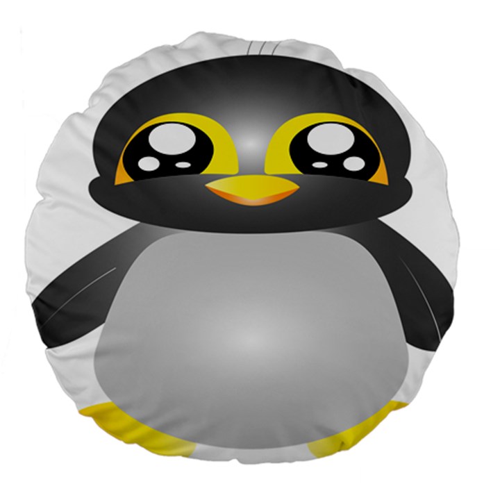 Cute Penguin Animal Large 18  Premium Flano Round Cushions