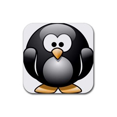 Penguin Birds Aquatic Flightless Rubber Coaster (square)  by Nexatart