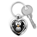 Penguin Birds Aquatic Flightless Key Chains (Heart)  Front