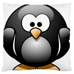 Penguin Birds Aquatic Flightless Large Flano Cushion Case (two Sides) by Nexatart