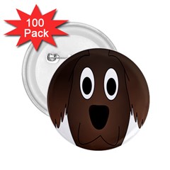 Dog Pup Animal Canine Brown Pet 2 25  Buttons (100 Pack)  by Nexatart