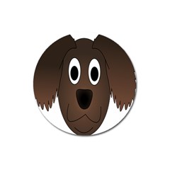 Dog Pup Animal Canine Brown Pet Magnet 3  (round) by Nexatart