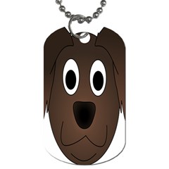 Dog Pup Animal Canine Brown Pet Dog Tag (one Side) by Nexatart