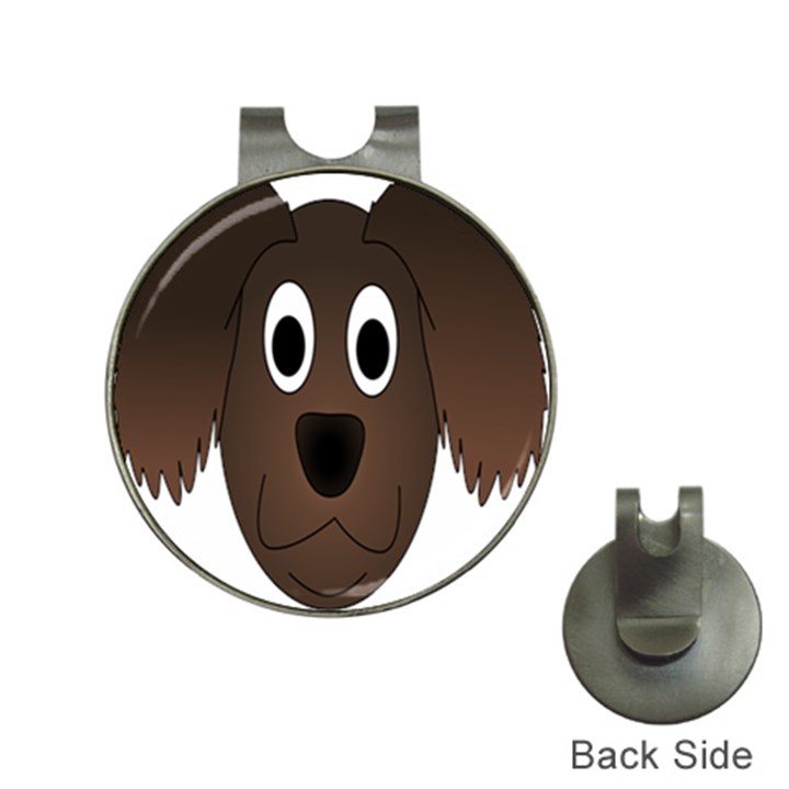 Dog Pup Animal Canine Brown Pet Hat Clips with Golf Markers