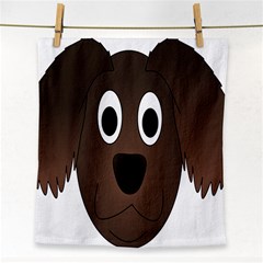 Dog Pup Animal Canine Brown Pet Face Towel by Nexatart