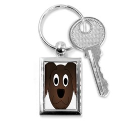 Dog Pup Animal Canine Brown Pet Key Chains (rectangle)  by Nexatart