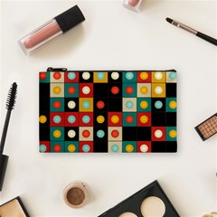 Colors On Black Cosmetic Bag (small)  by linceazul