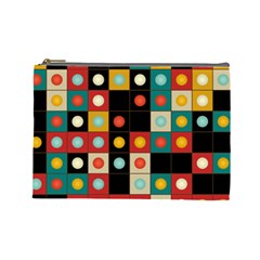 Colors On Black Cosmetic Bag (large)  by linceazul