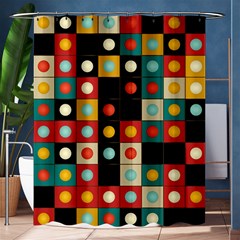 Colors On Black Shower Curtain 60  X 72  (medium)  by linceazul