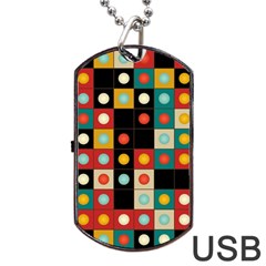 Colors On Black Dog Tag Usb Flash (one Side) by linceazul