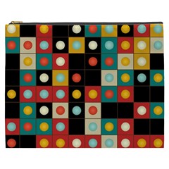 Colors On Black Cosmetic Bag (xxxl)  by linceazul