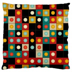 Colors On Black Large Flano Cushion Case (one Side) by linceazul