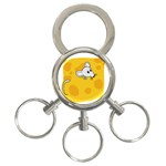 Rat Mouse Cheese Animal Mammal 3-Ring Key Chains Front