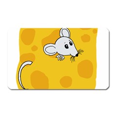 Rat Mouse Cheese Animal Mammal Magnet (rectangular) by Nexatart