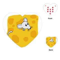 Rat Mouse Cheese Animal Mammal Playing Cards (heart)  by Nexatart