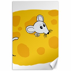 Rat Mouse Cheese Animal Mammal Canvas 24  X 36  by Nexatart