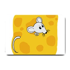 Rat Mouse Cheese Animal Mammal Small Doormat  by Nexatart