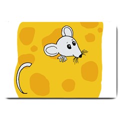 Rat Mouse Cheese Animal Mammal Large Doormat  by Nexatart