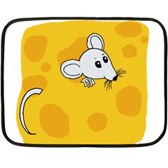 Rat Mouse Cheese Animal Mammal Double Sided Fleece Blanket (mini)  by Nexatart