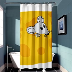 Rat Mouse Cheese Animal Mammal Shower Curtain 36  X 72  (stall)  by Nexatart