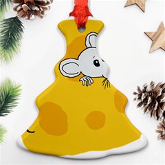 Rat Mouse Cheese Animal Mammal Ornament (christmas Tree)  by Nexatart