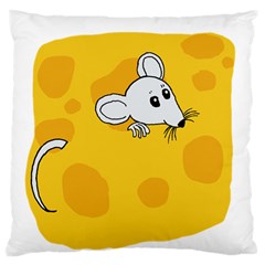 Rat Mouse Cheese Animal Mammal Large Cushion Case (one Side) by Nexatart